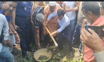 নওগাঁয় ৭ কিলোমিটার খাল পুনঃখননের উদ্বোধন