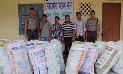 নেত্রকোনায় পিকআপ ভর্তি ভারতীয় ফুচকা জব্দ, আটক ৪