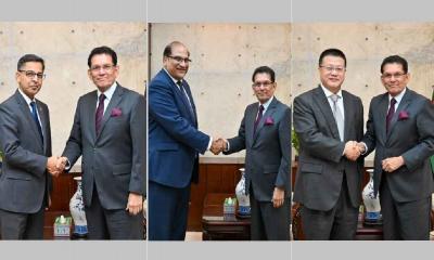 পররাষ্ট্রমন্ত্রীর সঙ্গে ভারত, পাকিস্তান ও চীনের দূতদের সাক্ষাৎ