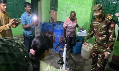 পিরোজপুরে বাসভবনে ২ হাজার ৭৬ লিটার জ্বালানি তেল মজুদ