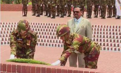 জাতীয় স্মৃতিসৌধে ভারপ্রাপ্ত রাষ্ট্রপতির শ্রদ্ধা