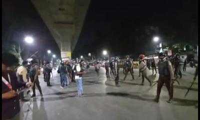 শাহবাগে পুলিশের সাউন্ড গ্রেনেড, ইনকিলাব মঞ্চের সঙ্গে ফের সংঘর্ষ