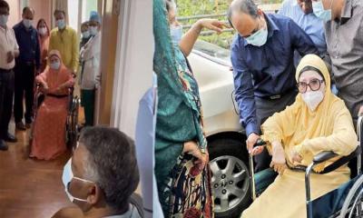 হাসপাতালে হঠাৎ দেখায় অসুস্থ দুলুকে সাহস দিলেন খালেদা জিয়া