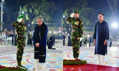 ভাষা শহীদদের প্রতি শ্রদ্ধা জানালেন রাষ্ট্রপতি ও প্রধানমন্ত্রী