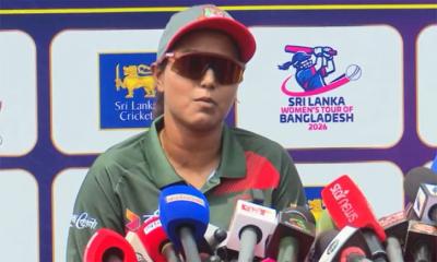 রাজশাহীতে বাংলাদেশ-শ্রীলঙ্কা নারী সিরিজের ট্রফি উন্মোচন