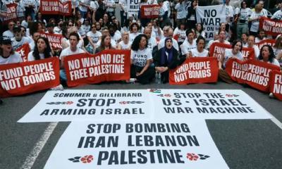 ইসরায়েলকে অস্ত্র সহায়তার বিরুদ্ধে নিউইয়র্কে বিক্ষোভ, আটক শতাধিক