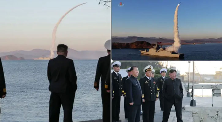 কিমের উপস্থিতিতে ক্ষেপণাস্ত্র ছুড়ল উত্তর কোরিয়া