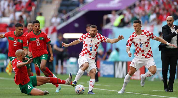 প্রথমার্ধ শেষে গোলের দেখা পেল না ক্রোয়েশিয়া-মরোক্কো