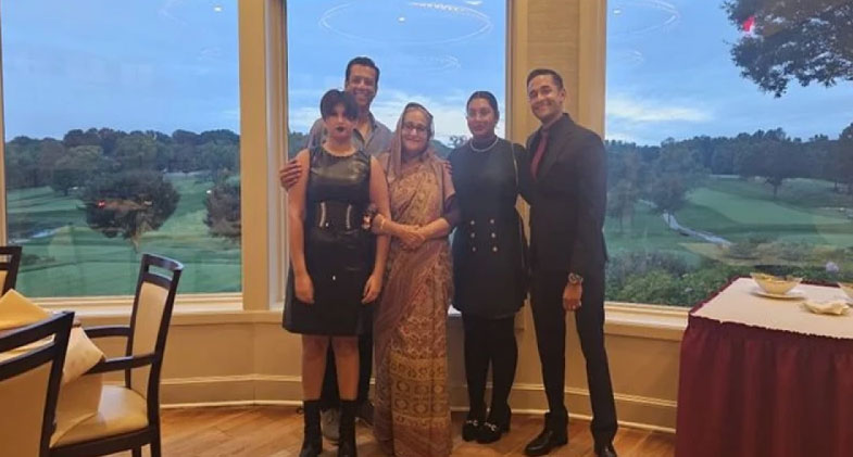 ভার্জিনিয়ায় ছেলের সঙ্গে শেখ হাসিনার জন্মদিন উদযাপন