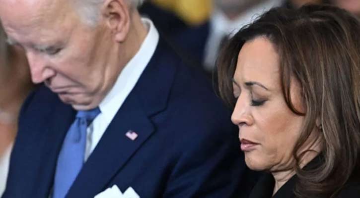ট্রাম্পের অভিষেক অনুষ্ঠানে বিমর্ষ ছিলেন বাইডেন-কমলা