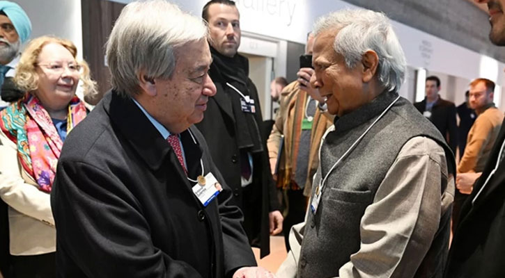 জাতিসংঘ মহাসচিবের সঙ্গে প্রধান উপদেষ্টার সাক্ষাৎ