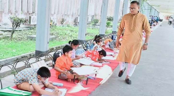 গণহত্যা দিবসে শহীদদের স্মরণে বাকৃবিতে শিশু-কিশোরদের চিত্রাঙ্কন প্রতিযোগিতা