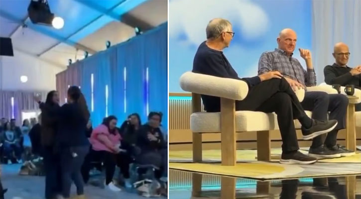 ইসরাইলকে সহায়তা, ভরা মজলিসে মাইক্রোসফটকে একহাত নিলেন তরুণী