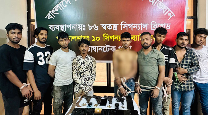 রাজধানীতে অভিযানে অস্ত্রসহ ‘হিটলু বাবু গ্যাং’ এর ১০ সদস্য গ্রেপ্তার