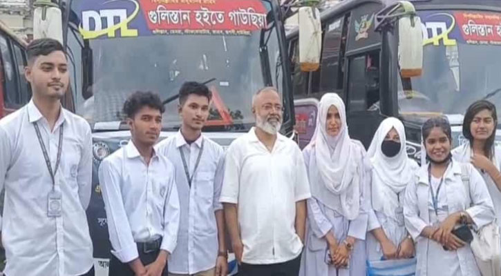 রূপগঞ্জে জিয়া মেমোরেবল ফাউন্ডেশনের ফ্রি বাস সার্ভিস পেয়ে খুশি এইচএসসি পরিক্ষার্থীরা