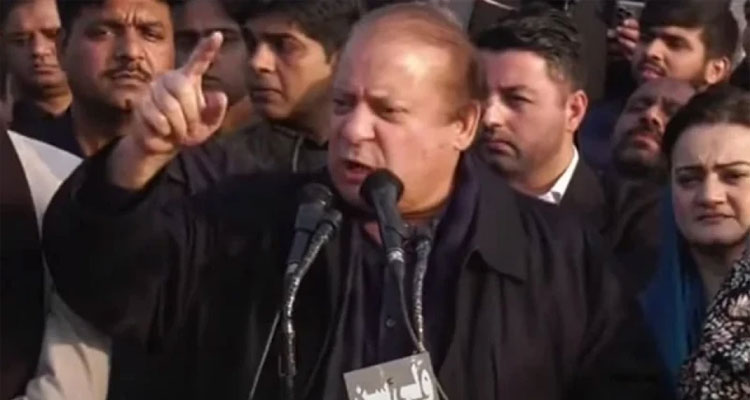 ৪ বছর পর নির্বাচনী জনসভায় নওয়াজ শরিফ