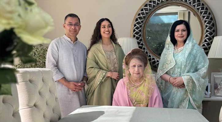 খালেদা জিয়াকে ঈদের শুভেচ্ছা জানালেন ছেলে, পুত্রবধূ ও নাতনিরা