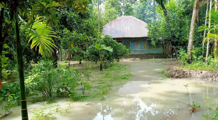 ইন্দুরকানীতে অতিরিক্ত জোয়ারের পানিতে ২০ গ্রাম প্লাবিত, বেড়িবাঁধ না থাকায় ব্যাপক ক্ষতি 
