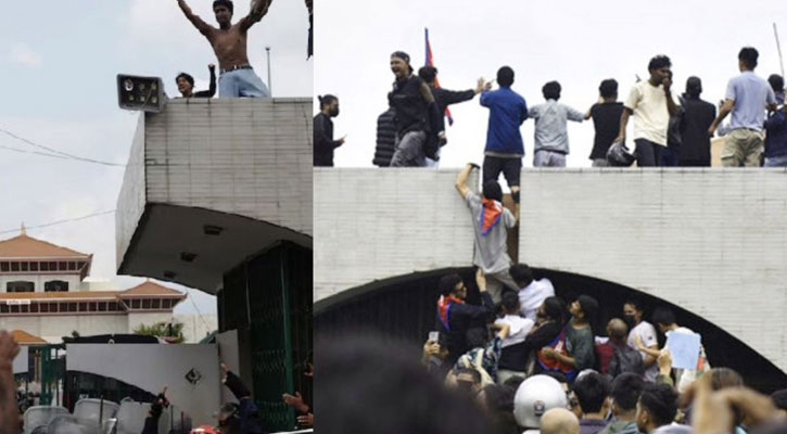 উত্তাল নেপাল, পার্লামেন্টে ঢুকে পড়েছে ছাত্র-জনতা