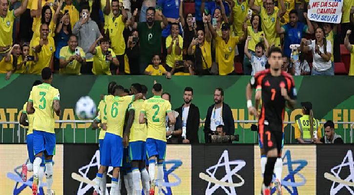 শেষ মুহূর্তে ভিনিসিয়ুসের গোলে ব্রাজিলের দারুণ জয়