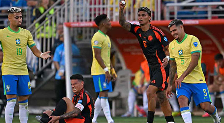 কলম্বিয়ার সঙ্গে ড্র করেও কোয়ার্টার ফাইনালে ব্রাজিল