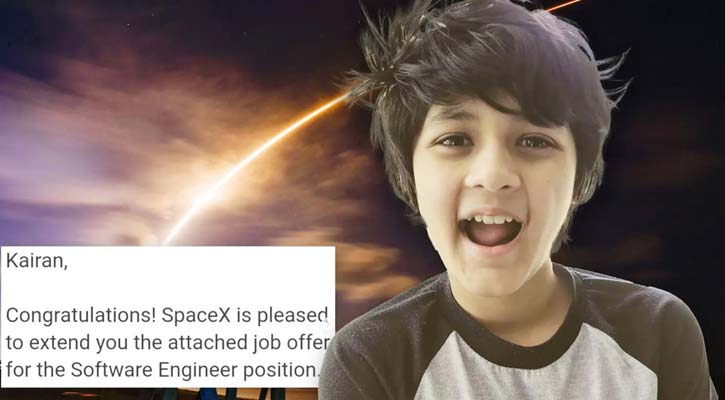 স্পেসএক্সে প্রকৌশলী হিসাবে যোগ দিল বাংলাদেশি বংশোদ্ভূত কিশোর