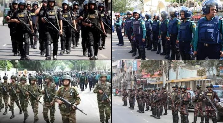 নজিরবিহীন নিরাপত্তা বলয়ে সারা দেশে