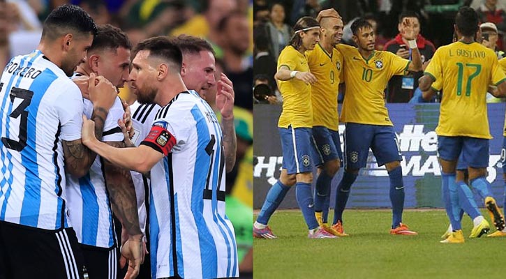 চলতি মাসেই ব্রাজিল ও আর্জেন্টিনার দুই ম্যাচ, দেখে নিন সূচি