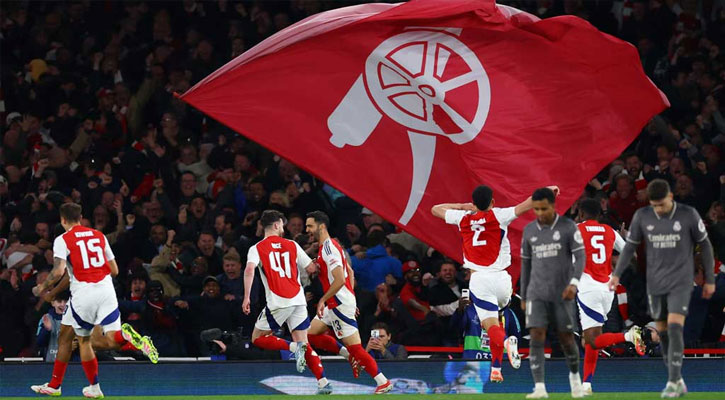 বিবর্ণ রিয়াল মাদ্রিদকে উড়িয়ে দিল আর্সেনাল