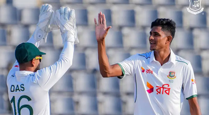 ইনিংস ও ৪৭ রানের জয়ে প্রথম টেস্ট বাংলাদেশের