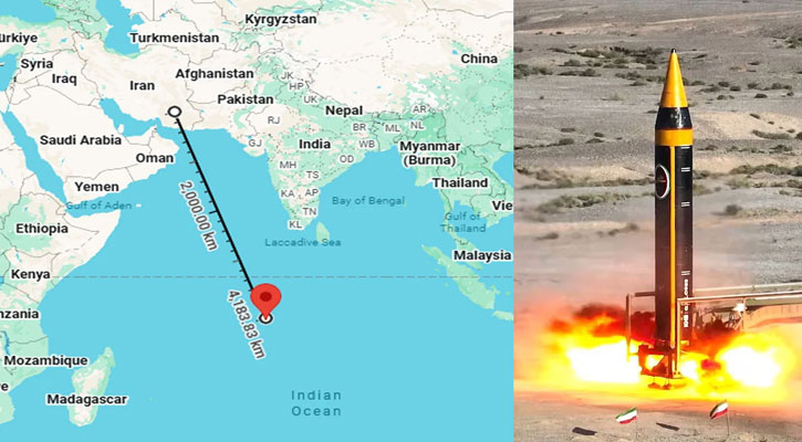 ভারত মহাসাগরে ব্রিটিশ–মার্কিন ঘাঁটিতে ইরানের ক্ষেপণাস্ত্র হামলার দাবি