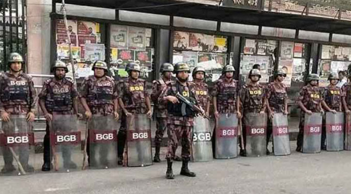 রাজধানীতে বিজিবি মোতায়েন