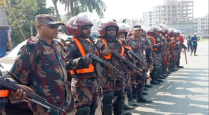 রাজধানীর বিভিন্ন পয়েন্টে বিজিবি মোতায়েন