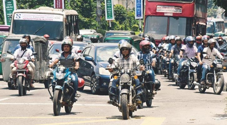 আজ থেকে সারাদেশে মোটরসাইকেল চলাচল বন্ধ
