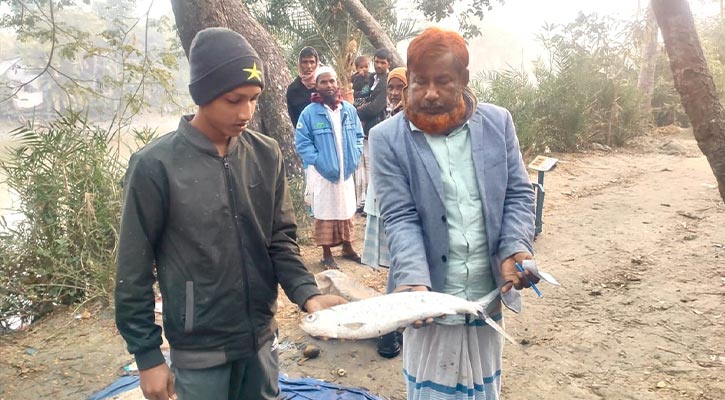 পুকুরে  মিলল বিরল প্রজাতির মিল্ক ফিশ