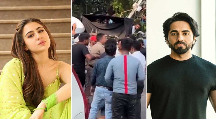 সারা-আয়ুষ্মানের শুটিংয়ে স্থানীয়দের হামলায় গ্রেপ্তার ১