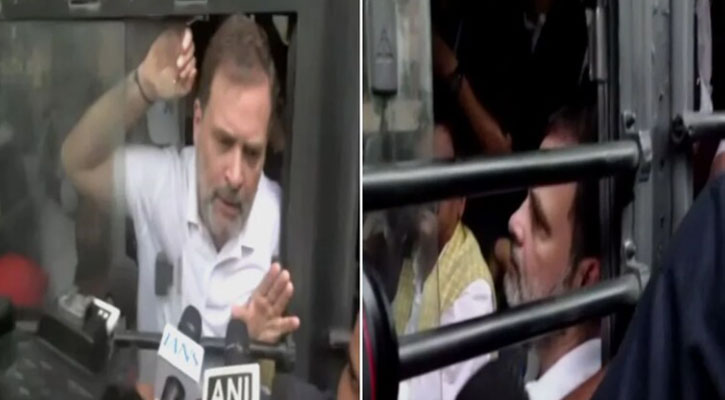 ভারতে কংগ্রেস নেতা রাহুল-প্রিয়াঙ্কা আটক