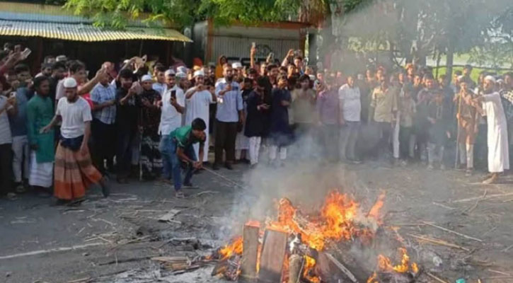 রাজবাড়ীতে পুলিশের গাড়ি ভাঙচুরে মামলা, আসামি সাড়ে তিন হাজার