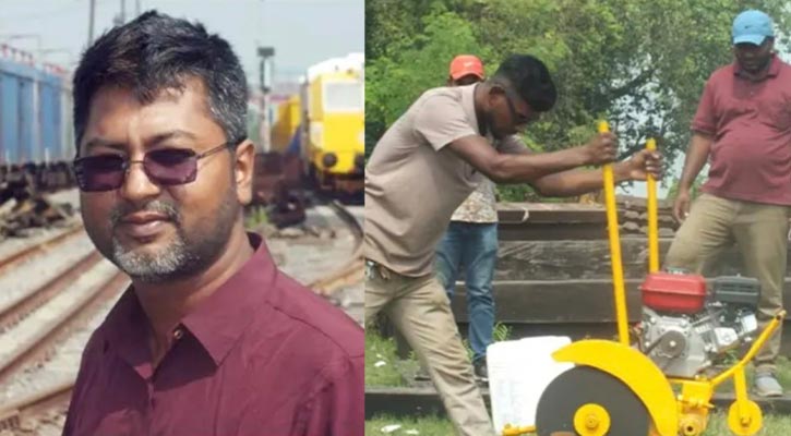 দেশীয় প্রযুক্তিতে রেল লাইন কাটার যন্ত্র উদ্ভাবন করলেন নাজিব কায়সার