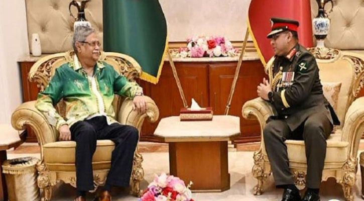 রাষ্ট্রপতির সঙ্গে নবনিযুক্ত সেনাবাহিনী প্রধানের সৌজন্য সাক্ষাৎ