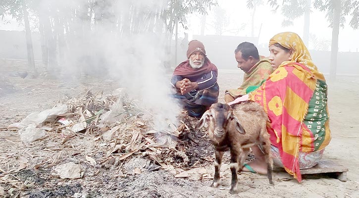 কুড়িগ্রামে শীতের চাপ বাড়ায় ভোগান্তিতে দিনমজুর ও শ্রমজীবী মানুষরা