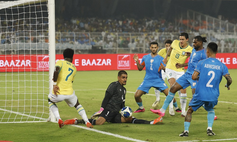 ভারতের জালে এক হালি গোল ব্রাজিলের