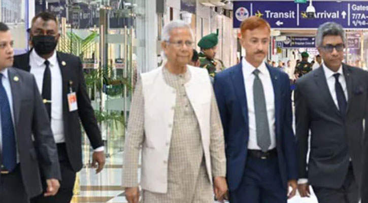 মালয়েশিয়ার উদ্দেশ্যে ঢাকা ছাড়লেন প্রধান উপদেষ্টা