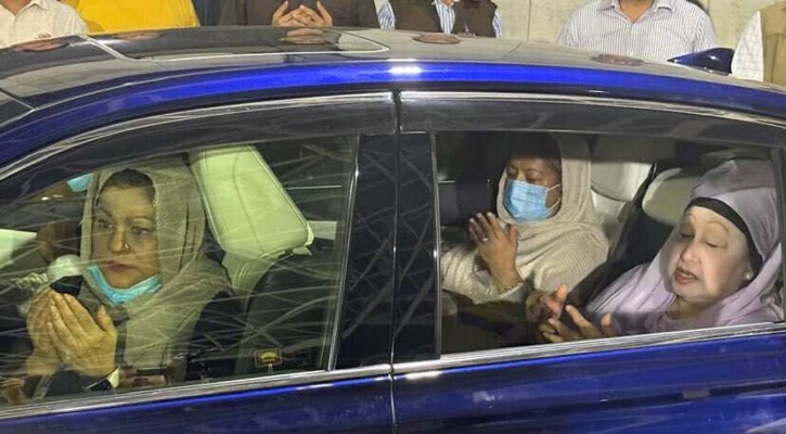 স্বামীর সমাধি জিয়ারত করলেন খালেদা জিয়া